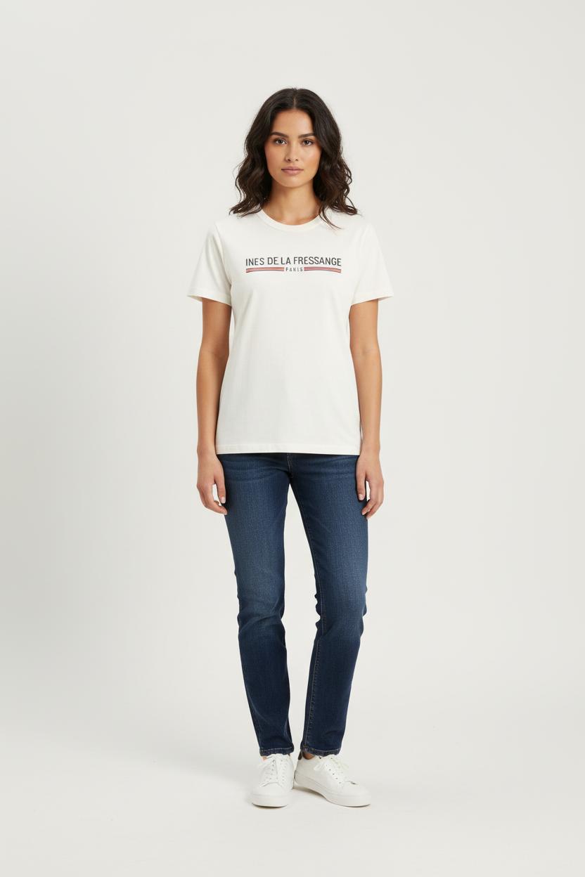 Tee-shirt Blanc - Taille S/36 de la marque Ines de la Fressange Paris | PARAD78168 - Vendu par Paradigme - Image 1