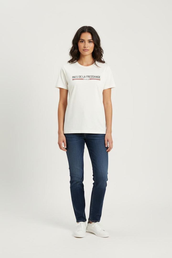 Tee-shirt Blanc - Taille S/36 de la marque Ines de la Fressange Paris | PARAD78168 - Vendu par Paradigme - Image 1