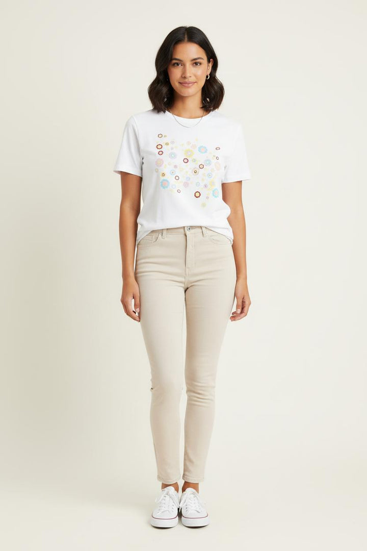 Tee-shirt Blanc - Taille S/36 de la marque Ines de la Fressange Paris | PARAD78169 - Vendu par Paradigme - Image 1