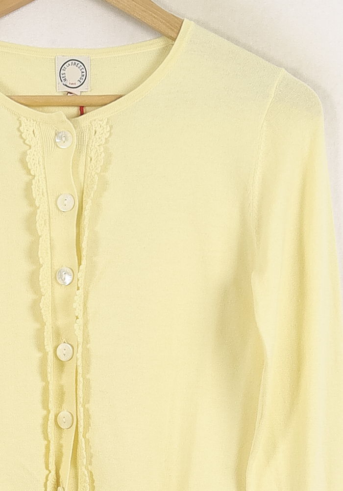 Cardigan Jaune - Taille S/36 de la marque Ines de la Fressange Paris | PARAD78172 - Vendu par Paradigme - Image 3