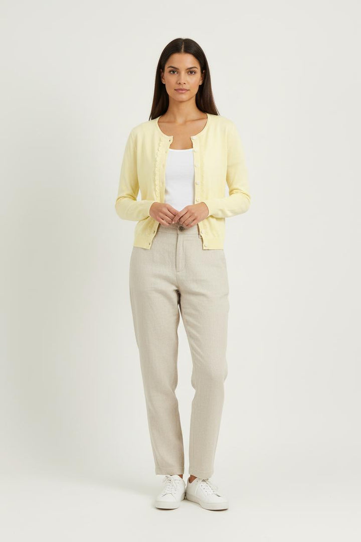 Cardigan Jaune - Taille S/36 de la marque Ines de la Fressange Paris | PARAD78172 - Vendu par Paradigme - Image 1