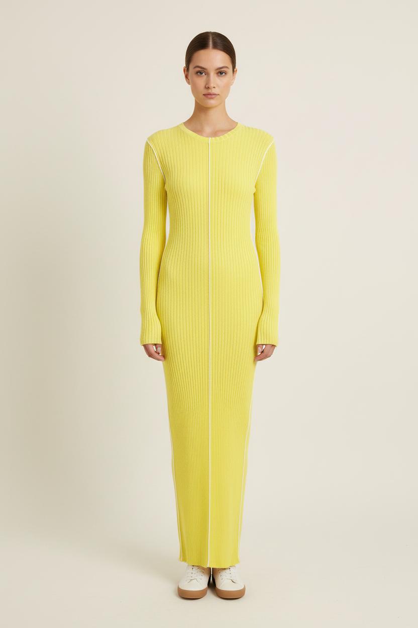 Robe Longue Jaune - Taille S/36 de la marque Ines de la Fressange Paris | PARAD78173 - Vendu par Paradigme - Image 1