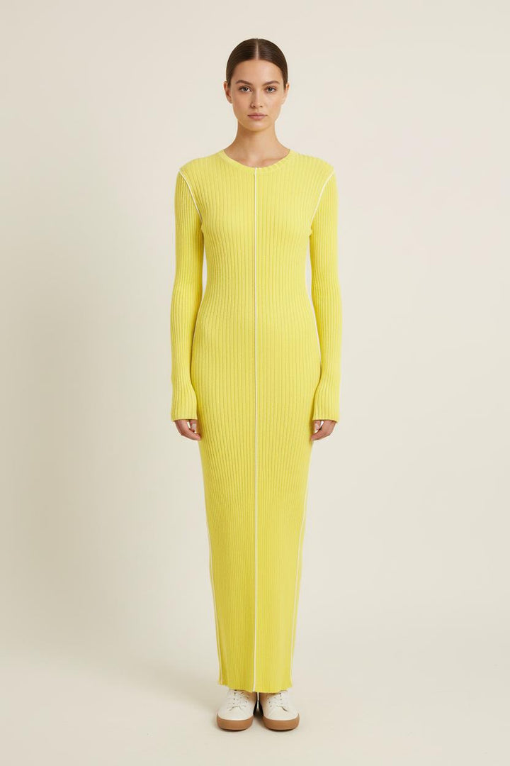 Robe Longue Jaune - Taille S/36 de la marque Ines de la Fressange Paris | PARAD78173 - Vendu par Paradigme - Image 1