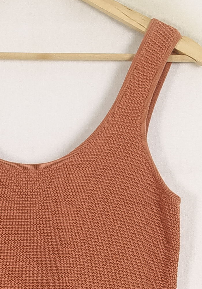 Robe Sans Manches Marron - Taille S/36 de la marque Ines de la Fressange Paris | PARAD78183 - Vendu par Paradigme - Image 3