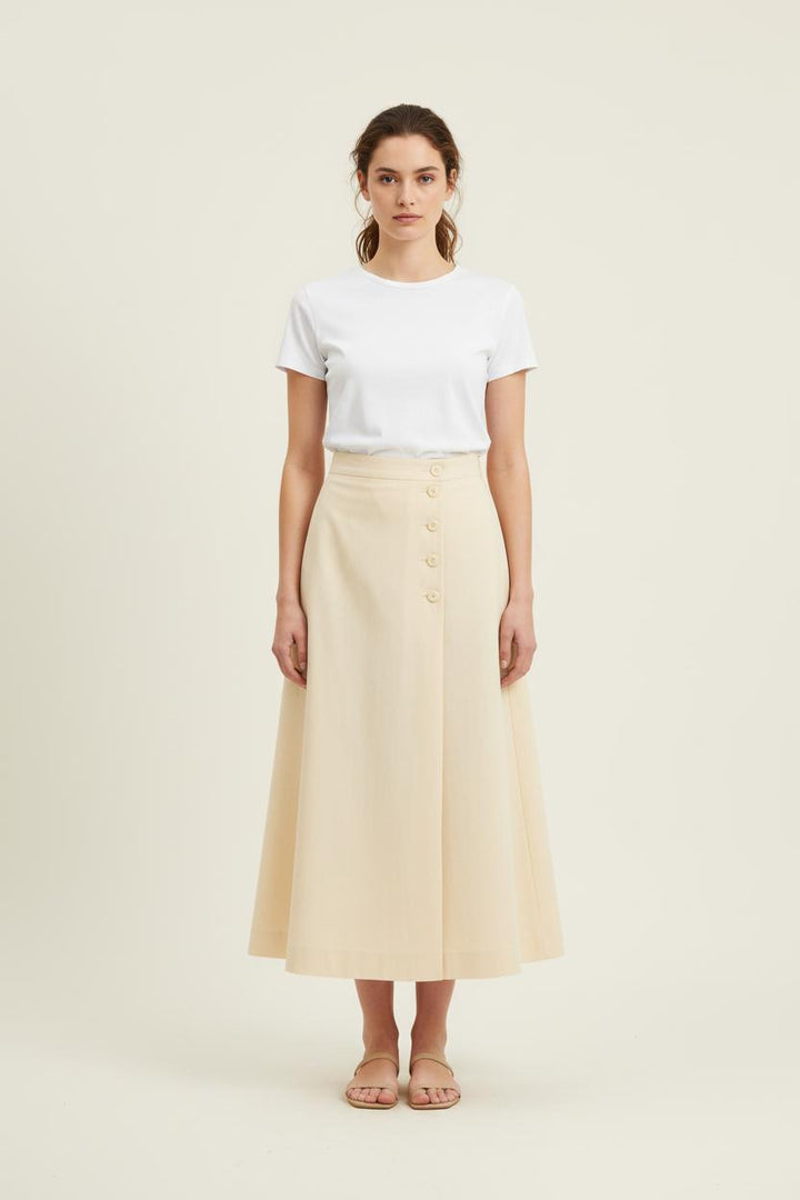 Jupe Longue Beige - Taille S/36 de la marque Ines de la Fressange Paris | PARAD78185 - Vendu par Paradigme - Image 1