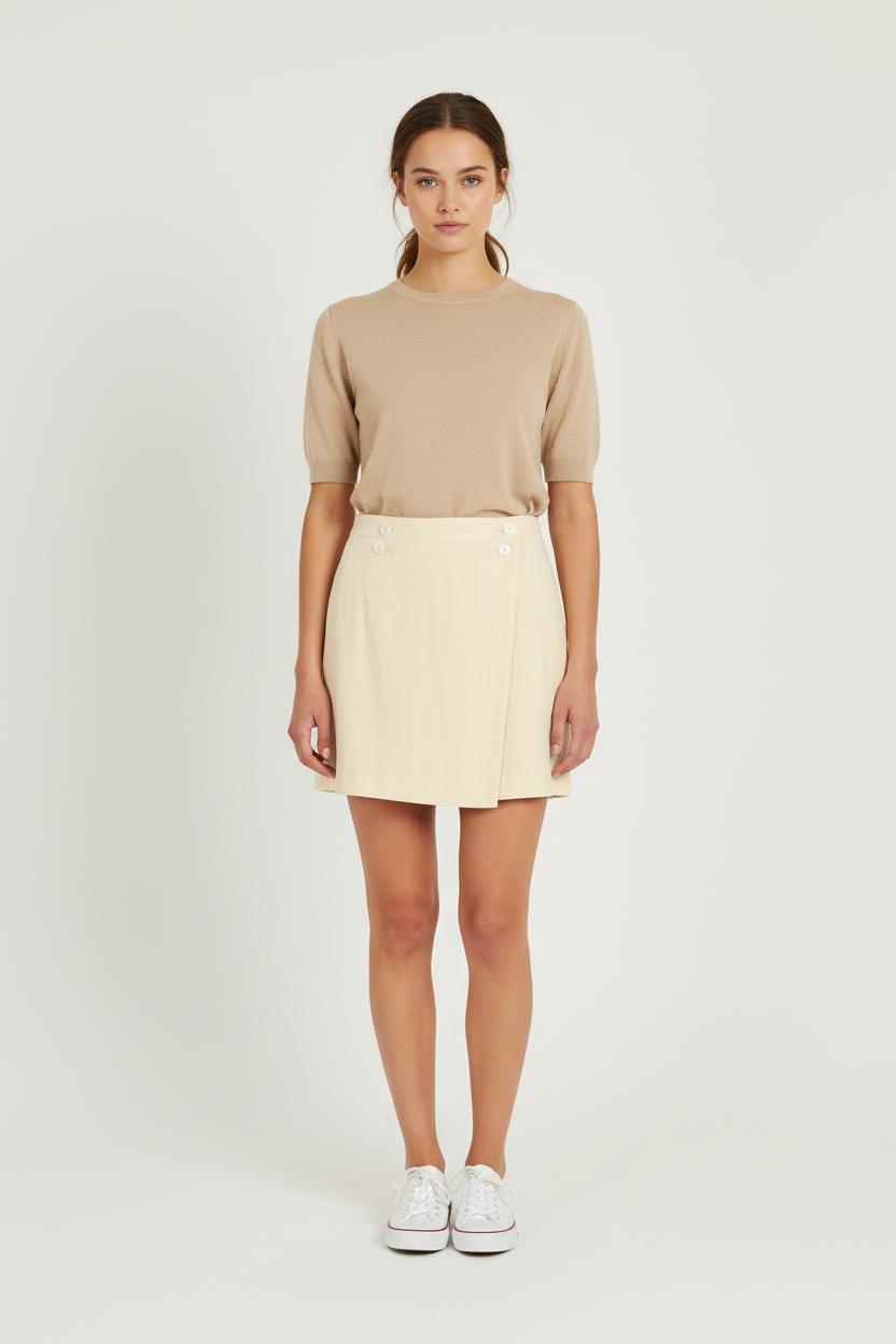 Jupe Portefeuille Beige - Taille S/36 de la marque Ines de la Fressange Paris | PARAD78190 - Vendu par Paradigme - Image 1