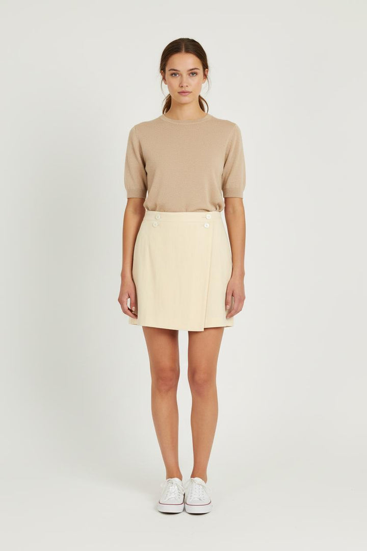 Jupe Portefeuille Beige - Taille S/36 de la marque Ines de la Fressange Paris | PARAD78190 - Vendu par Paradigme - Image 1