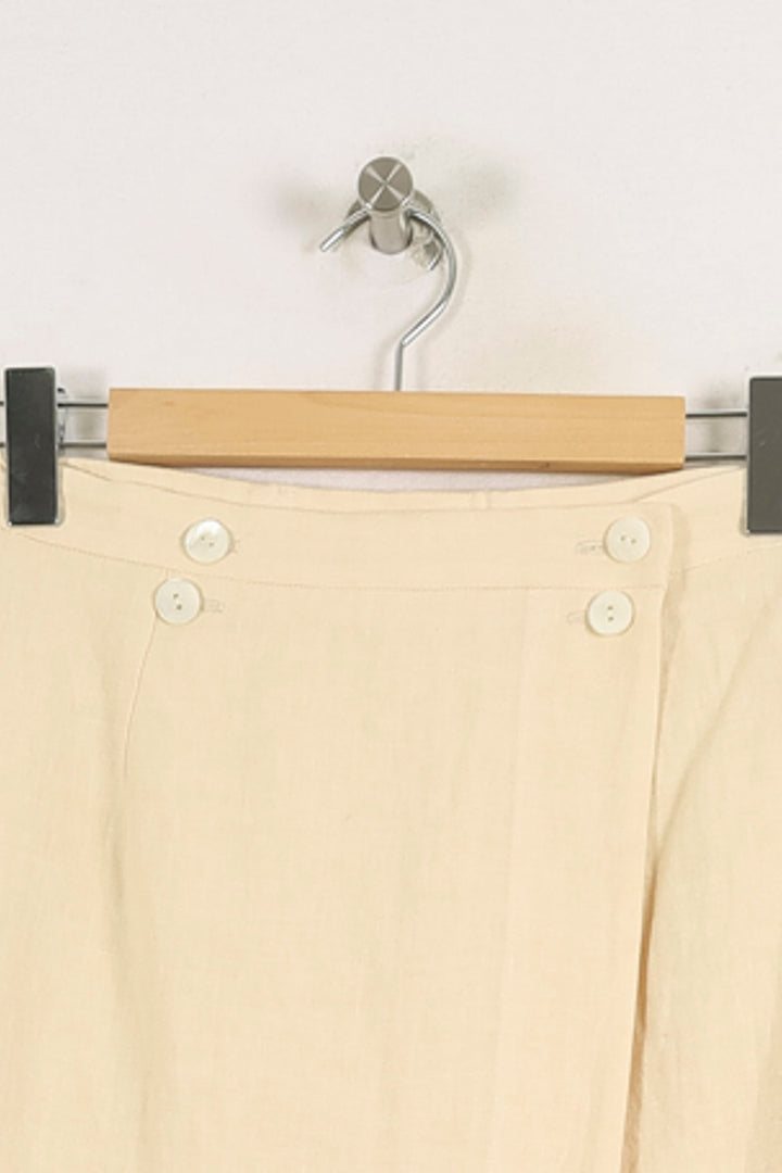 Jupe Portefeuille Beige - Taille S/36 de la marque Ines de la Fressange Paris | PARAD78190 - Vendu par Paradigme - Image 2