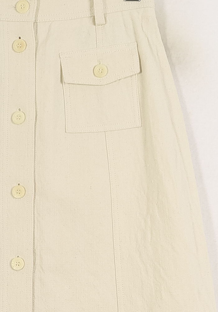 Jupe Courte Beige - Taille S/36 de la marque Ines de la Fressange Paris | PARAD78191 - Vendu par Paradigme - Image 3