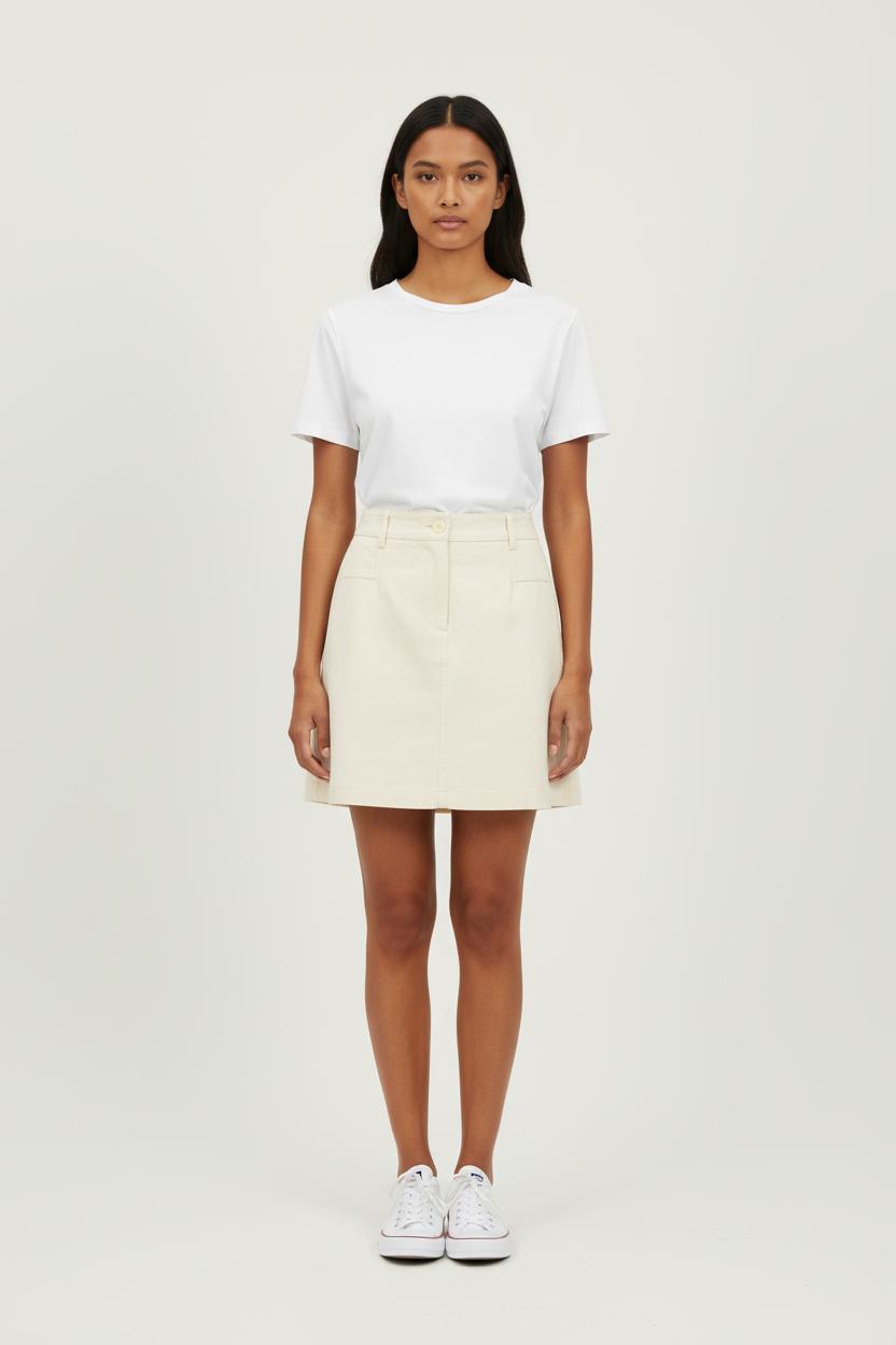 Jupe Courte Beige - Taille S/36 de la marque Ines de la Fressange Paris | PARAD78191 - Vendu par Paradigme - Image 1