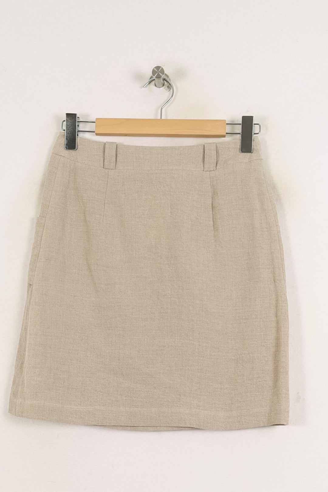 Jupe Droite Beige - Taille S/36 de la marque Ines de la Fressange Paris | PARAD78192 - Vendu par Paradigme - Image 4