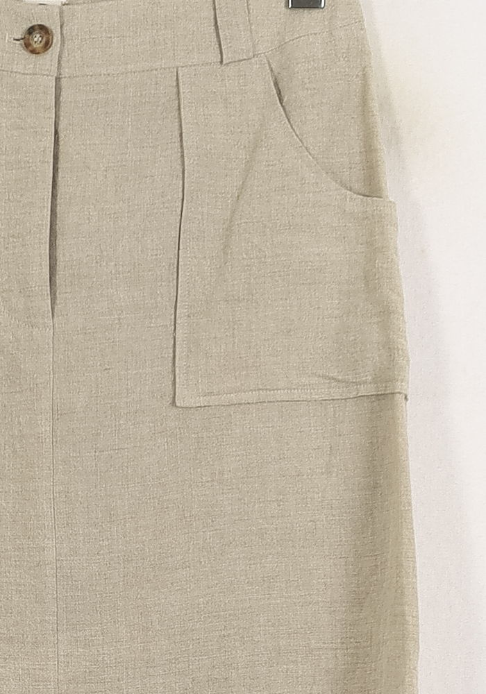 Jupe Droite Beige - Taille S/36 de la marque Ines de la Fressange Paris | PARAD78192 - Vendu par Paradigme - Image 3