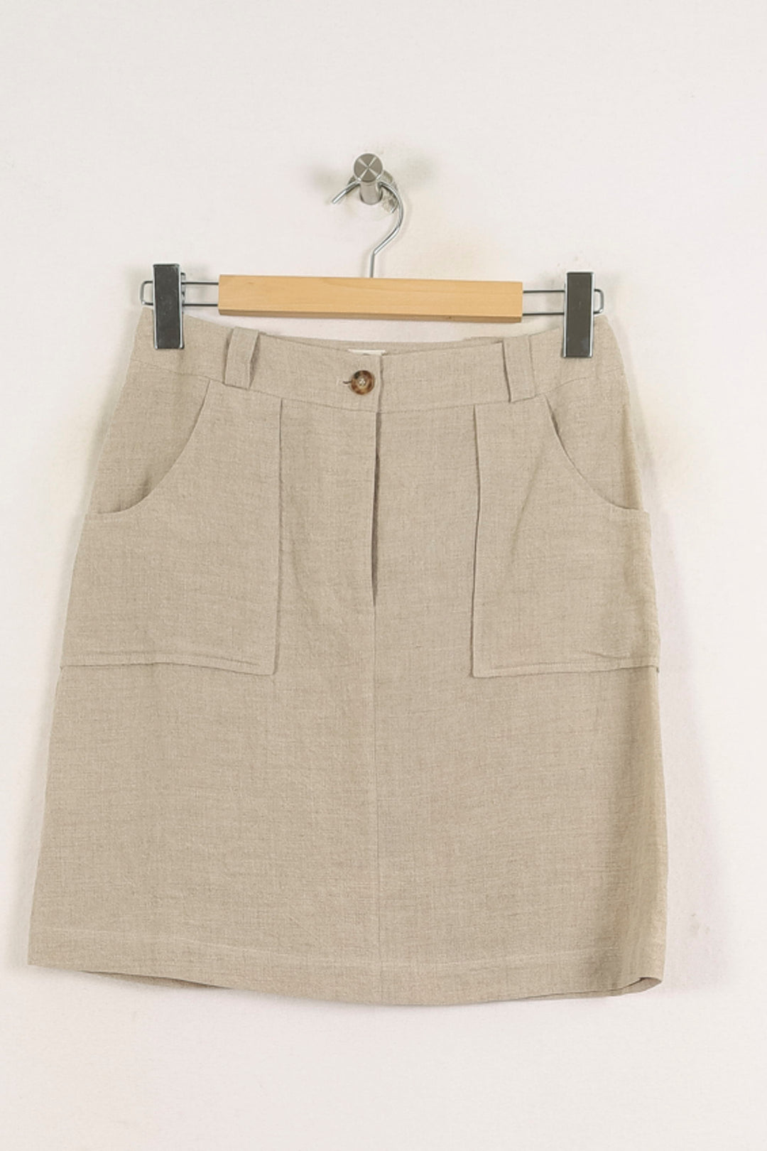 Jupe Droite Beige - Taille S/36 de la marque Ines de la Fressange Paris | PARAD78192 - Vendu par Paradigme - Image 2