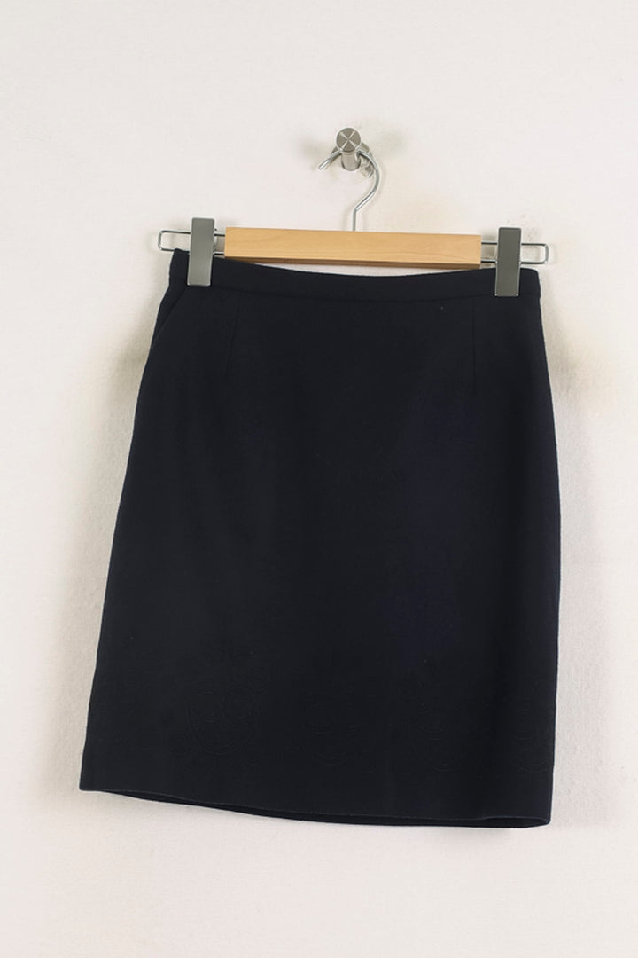 Jupe Droite Bleue - Taille S/36 de la marque Ines de la Fressange Paris | PARAD78194 - Vendu par Paradigme - Image 2