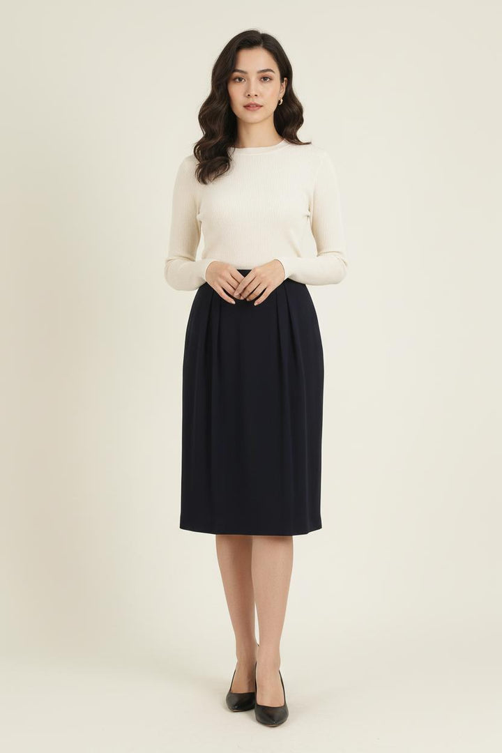 Jupe Mi Longue Bleu - Taille S/36 de la marque Ines de la Fressange Paris | PARAD78196 - Vendu par Paradigme - Image 1
