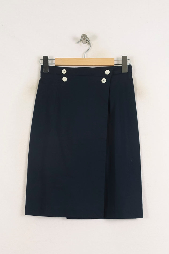 Jupe Droite Bleue - Taille S/36 de la marque Ines de la Fressange Paris | PARAD78198 - Vendu par Paradigme - Image 2