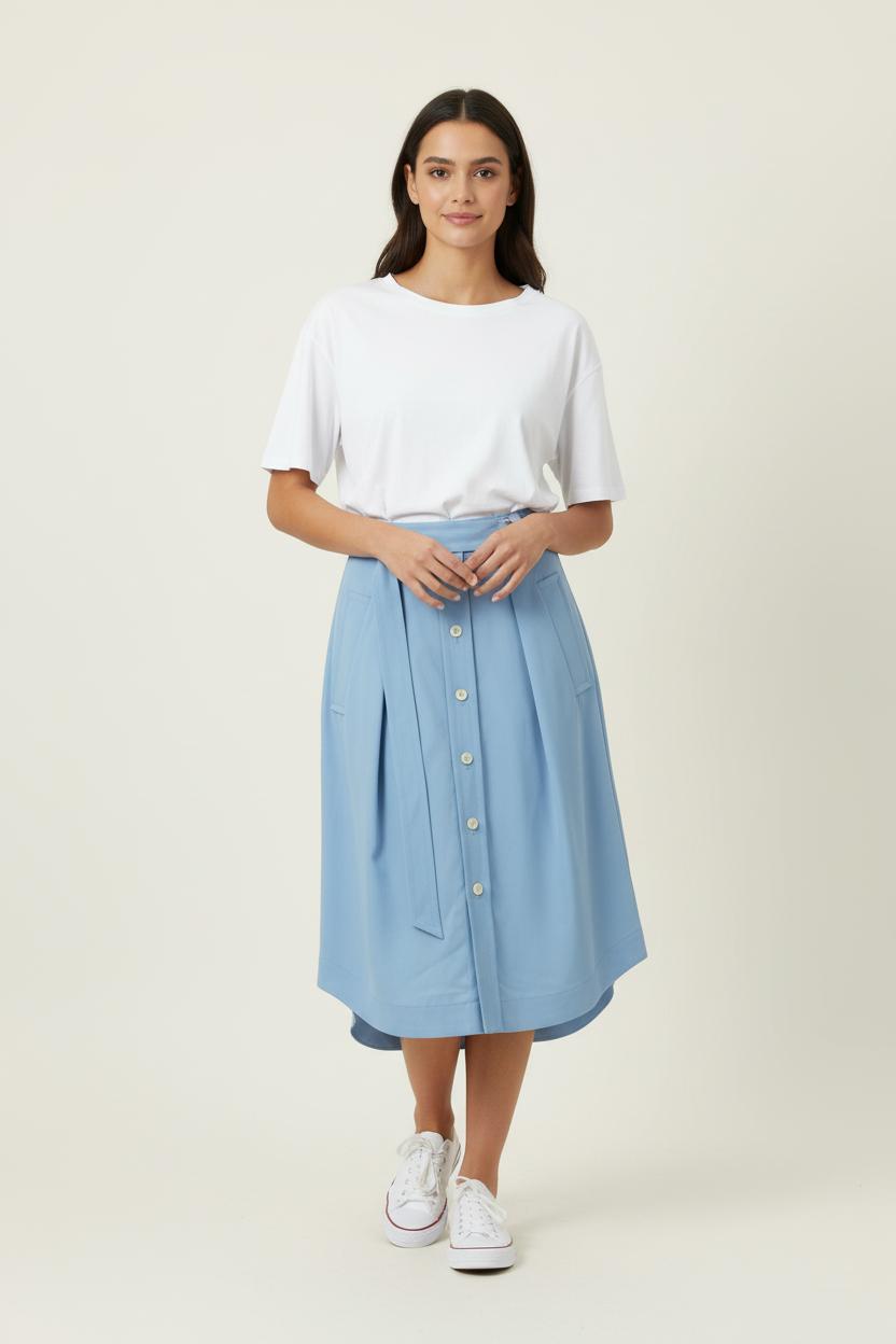 Jupe Midi Bleue - Taille T.U. de la marque Ines de la Fressange Paris | PARAD78200 - Vendu par Paradigme - Image 1
