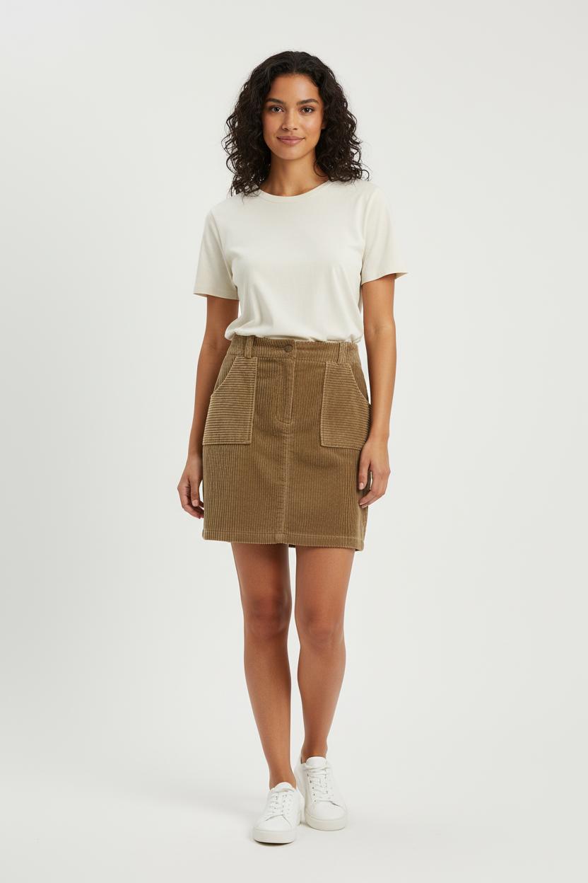 Jupe Courte Beige - Taille S/36 de la marque Ines de la Fressange Paris | PARAD78204 - Vendu par Paradigme - Image 1