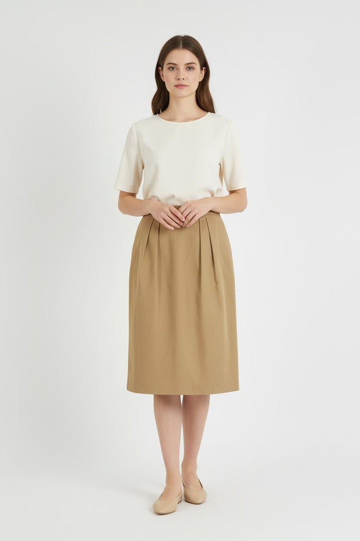 Jupe Crayon Beige - Taille S/36 de la marque Ines de la Fressange Paris | PARAD78205 - Vendu par Paradigme - Image 1