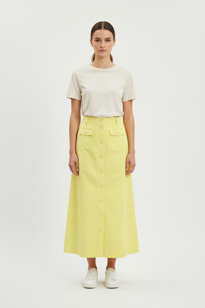 Jupe Longue Jaune - Taille S/36 de la marque Ines de la Fressange Paris | PARAD78206 - Vendu par Paradigme - Image 1