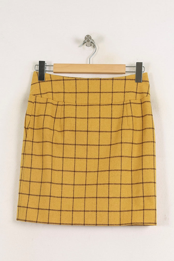 Jupe Droite Jaune - Taille S/36 de la marque Ines de la Fressange Paris | PARAD78208 - Vendu par Paradigme - Image 4
