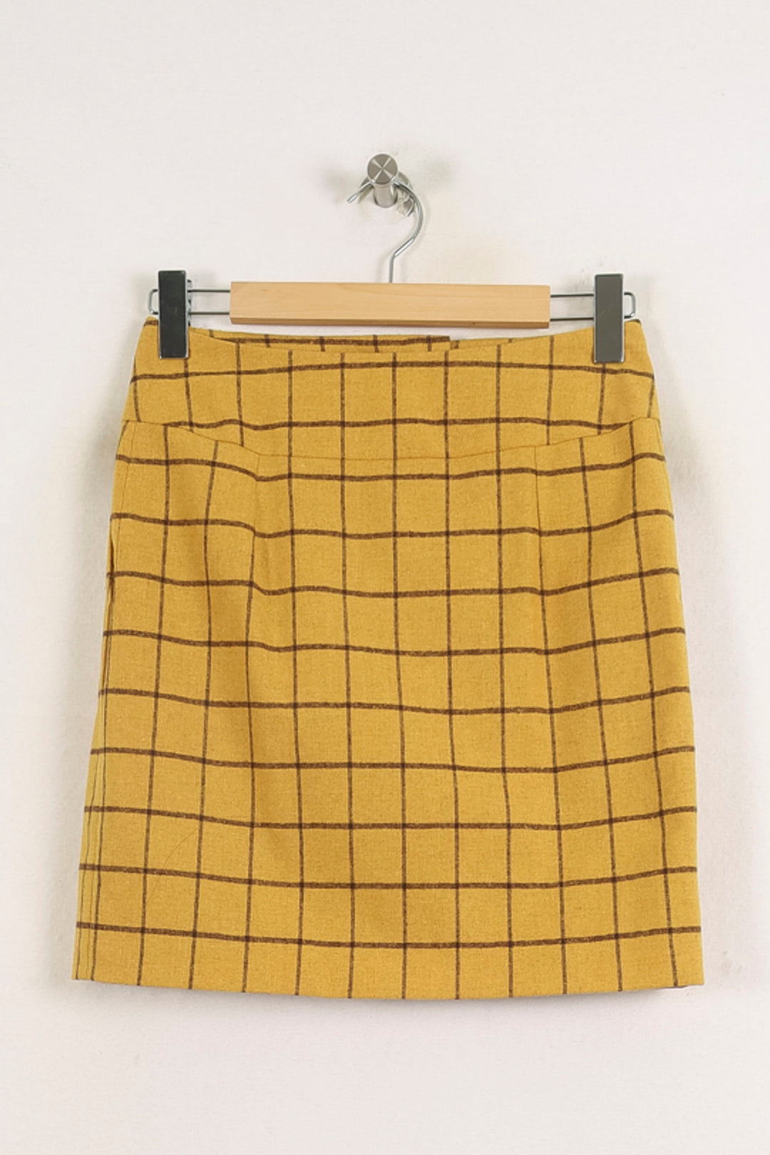 Jupe Droite Jaune et Marron - Taille S/36 de la marque Ines de la Fressange Paris | PARAD78209 - Vendu par Paradigme - Image 4