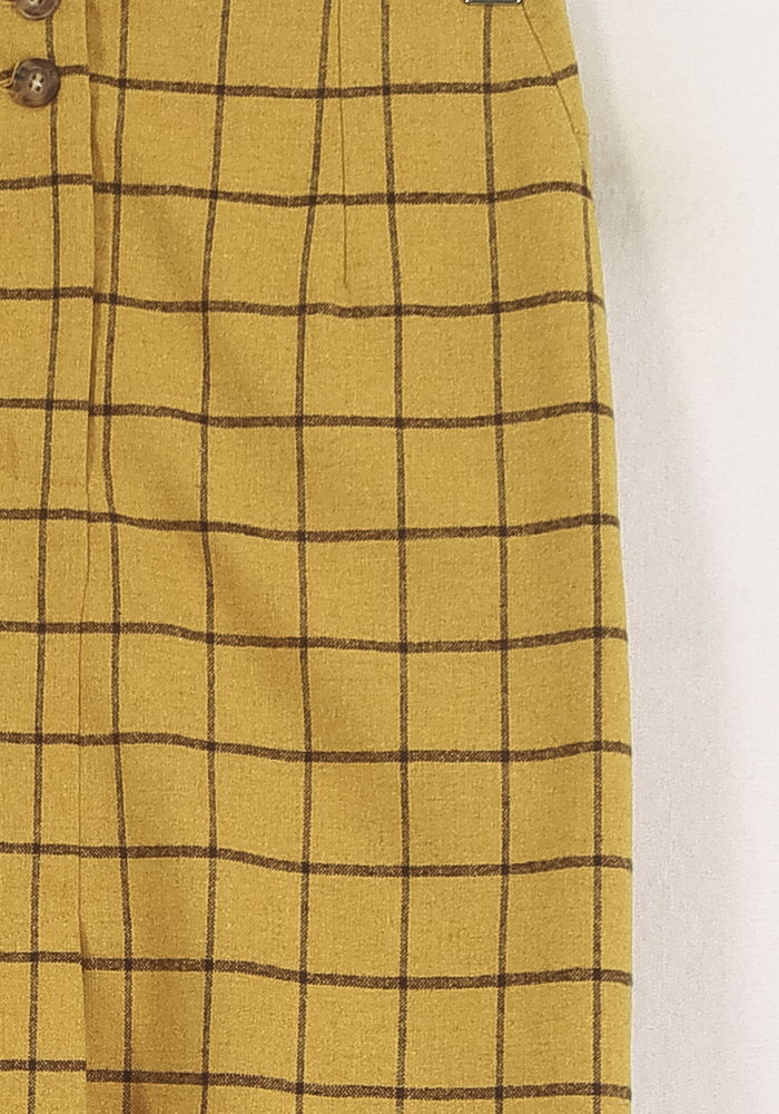 Jupe Droite Jaune et Marron - Taille S/36 de la marque Ines de la Fressange Paris | PARAD78209 - Vendu par Paradigme - Image 3