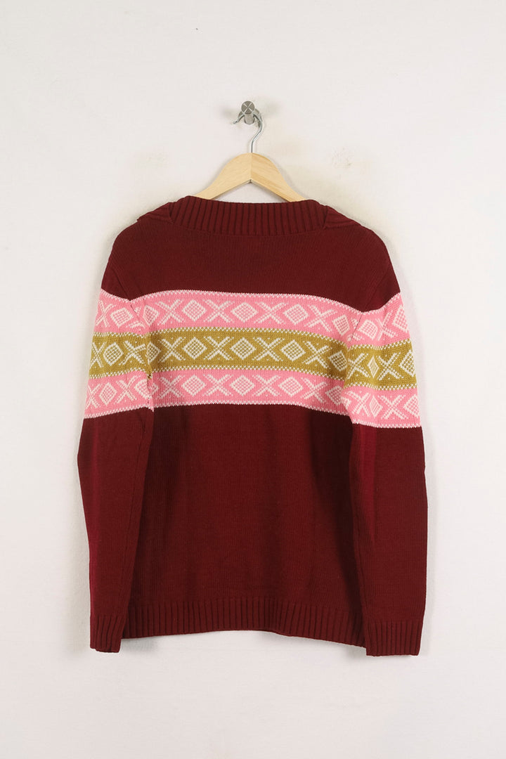 Pull Bordeaux et Rose - Taille M/38 de la marque Ines de la Fressange Paris | PARAD78210 - Vendu par Paradigme - Image 4