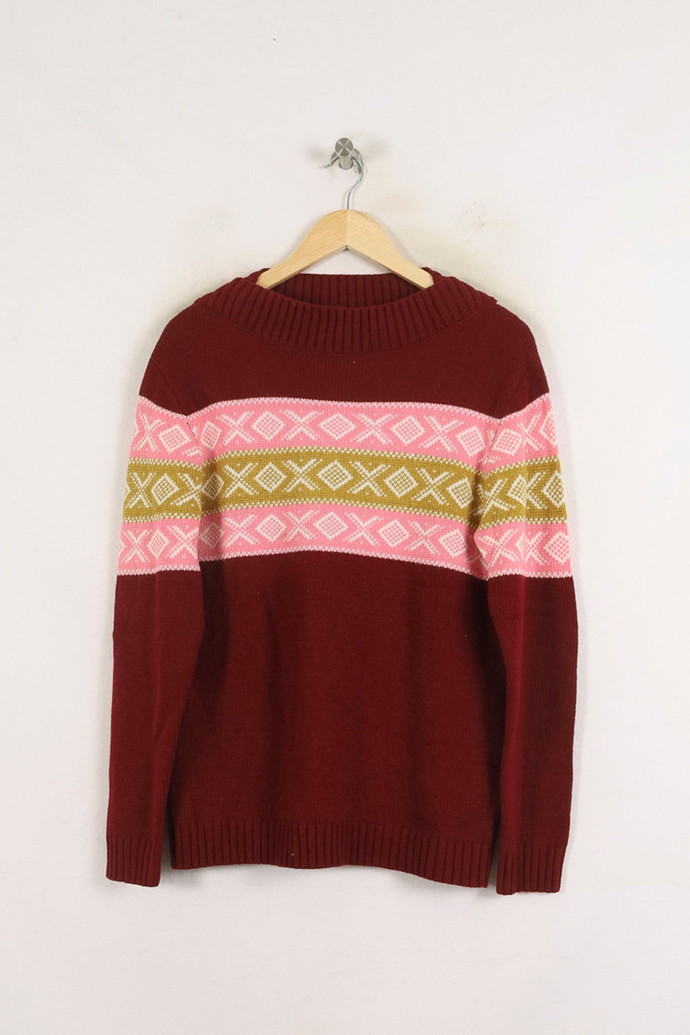 Pull Bordeaux et Rose - Taille M/38 de la marque Ines de la Fressange Paris | PARAD78210 - Vendu par Paradigme - Image 2