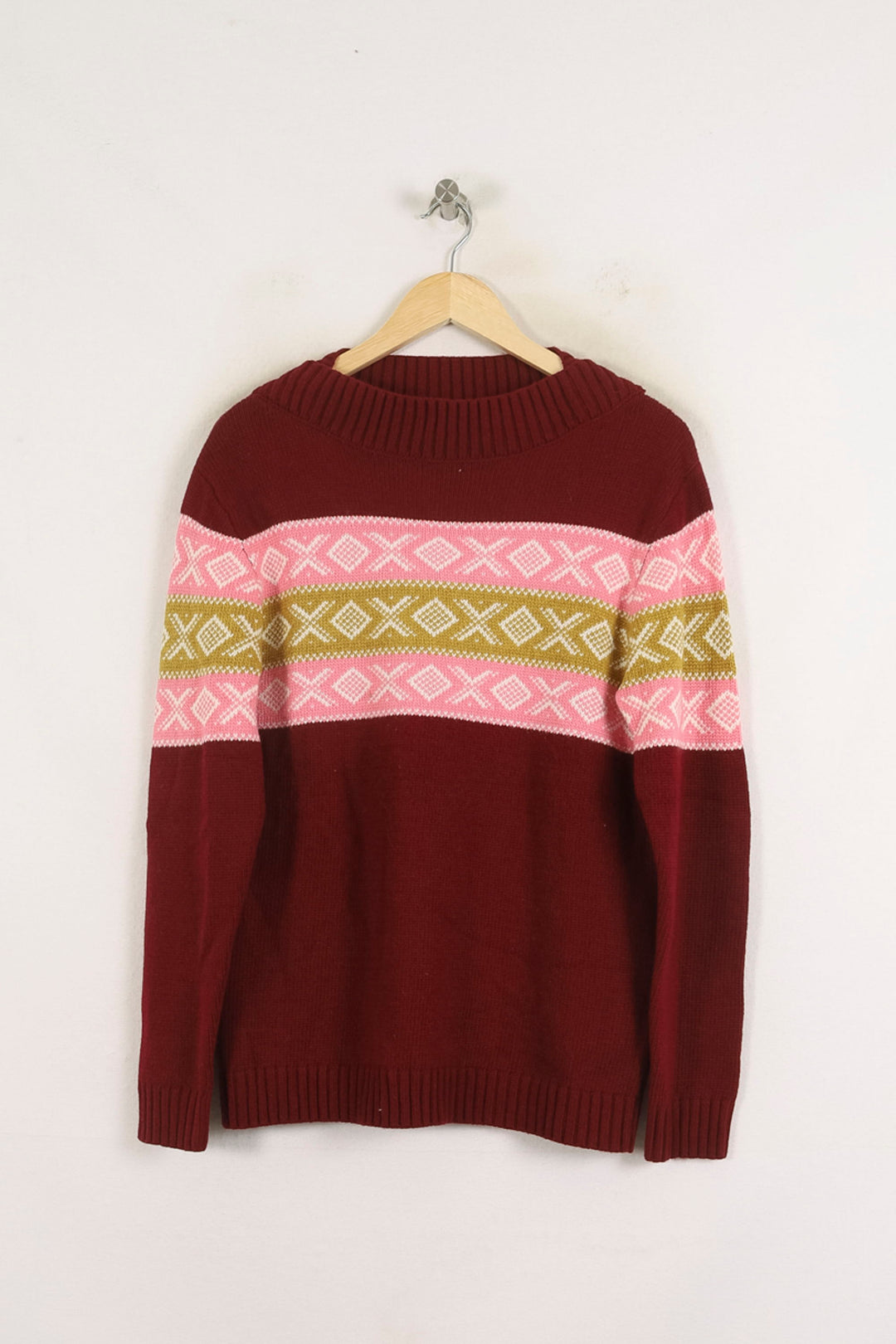 Pull Bordeaux et Rose - Taille M/38 de la marque Ines de la Fressange Paris | PARAD78210 - Vendu par Paradigme - Image 2