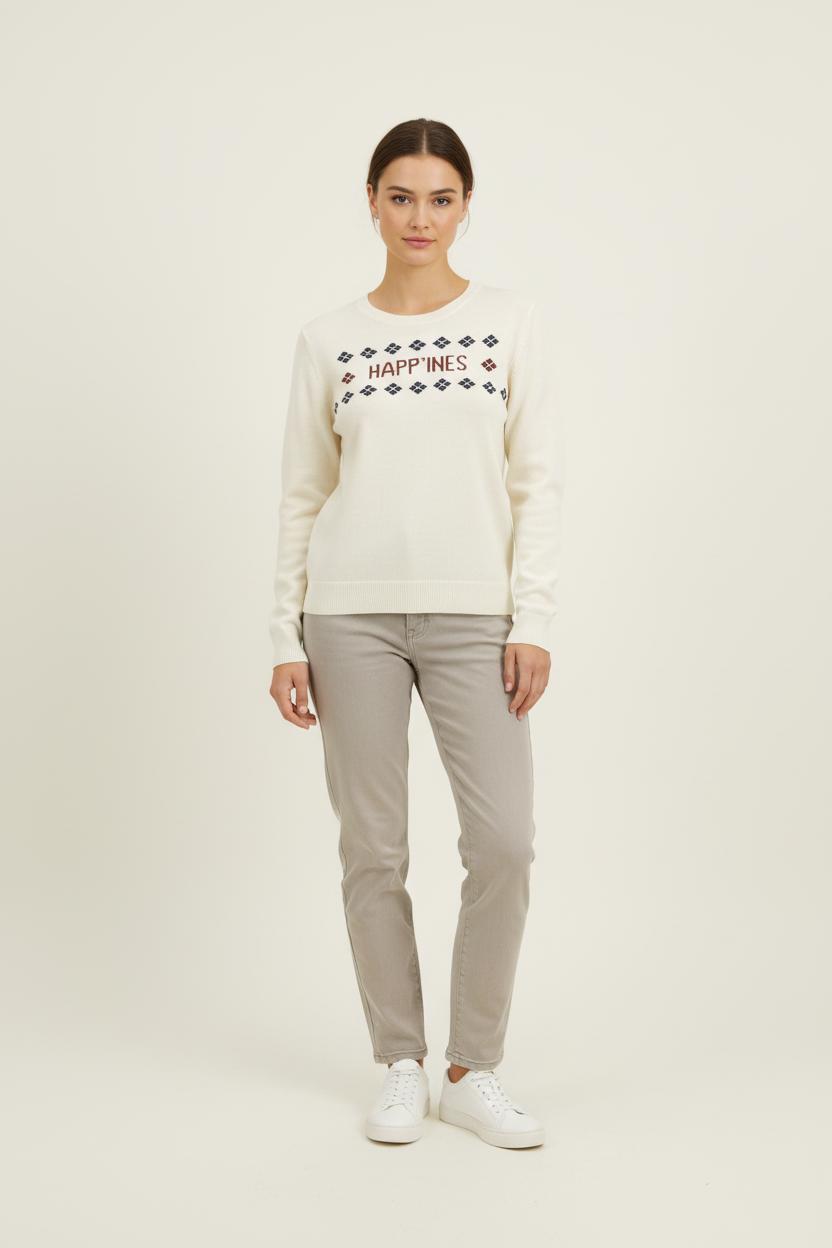Pull Blanc - Taille L/40 de la marque Ines de la Fressange Paris | PARAD78212 - Vendu par Paradigme - Image 1