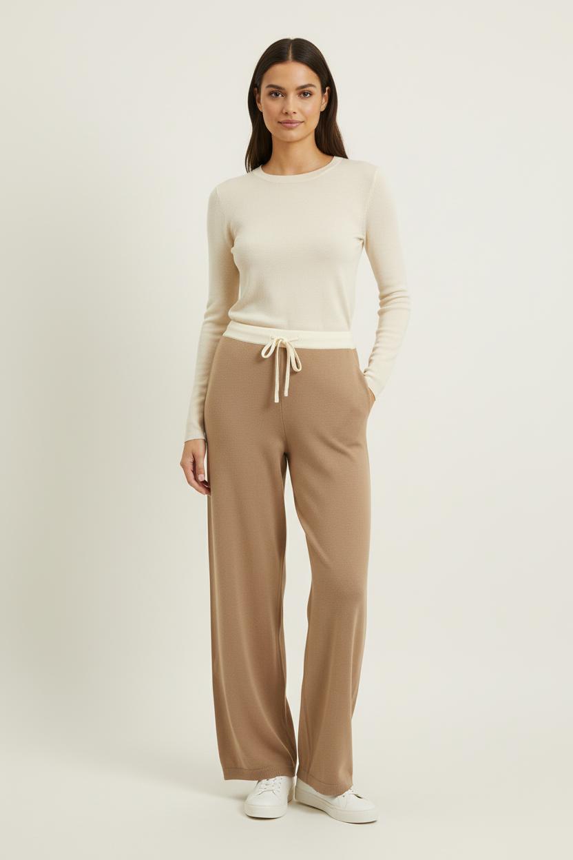 Pantalon Large Beige et Écru - Taille S/36 de la marque Ines de la Fressange Paris | PARAD78240 - Vendu par Paradigme - Image 1