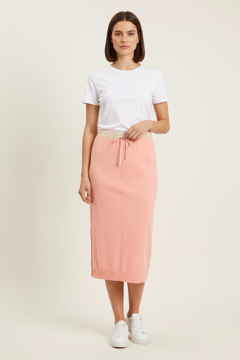 Jupe Longue Rose et Beige - Taille S/36 de la marque Ines de la Fressange Paris | PARAD78241 - Vendu par Paradigme - Image 1