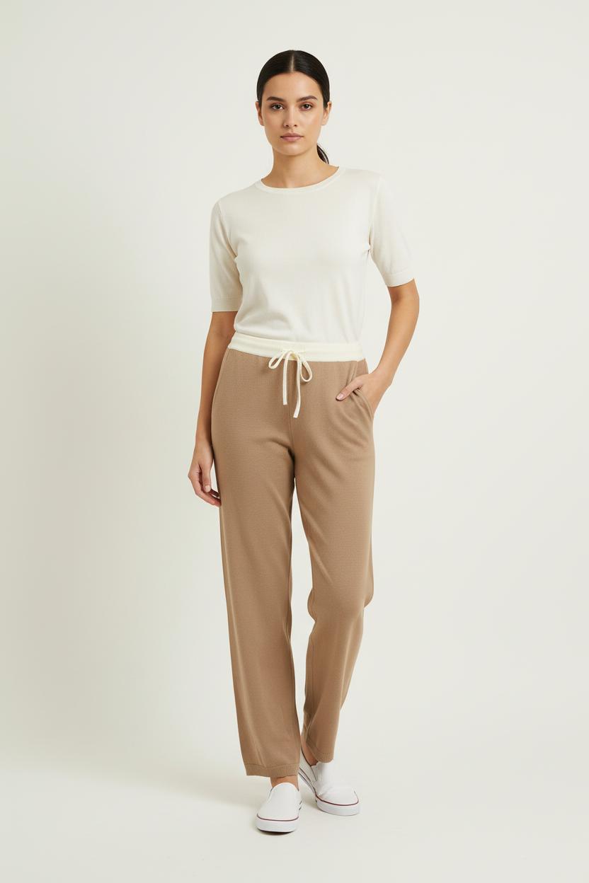 Pantalon Large Beige et Écru - Taille S/36 de la marque Ines de la Fressange Paris | PARAD78244 - Vendu par Paradigme - Image 1