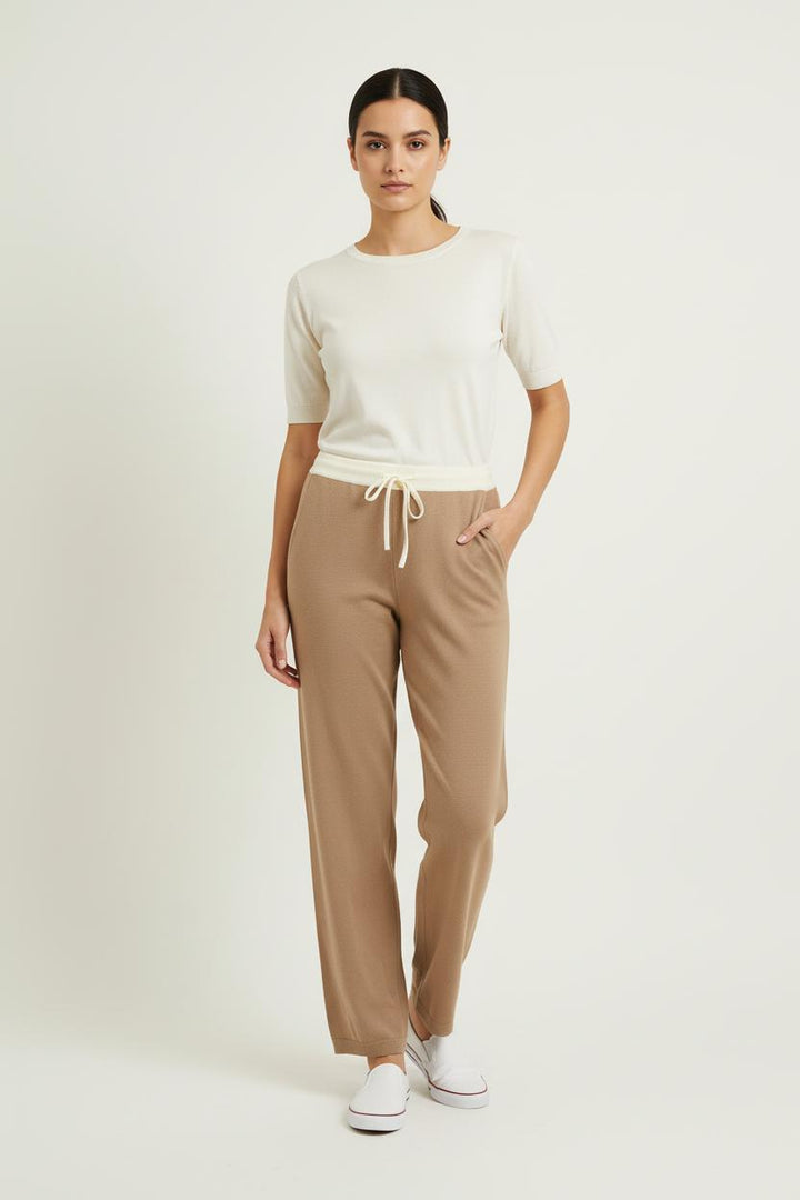 Pantalon Large Beige et Écru - Taille S/36 de la marque Ines de la Fressange Paris | PARAD78244 - Vendu par Paradigme - Image 1