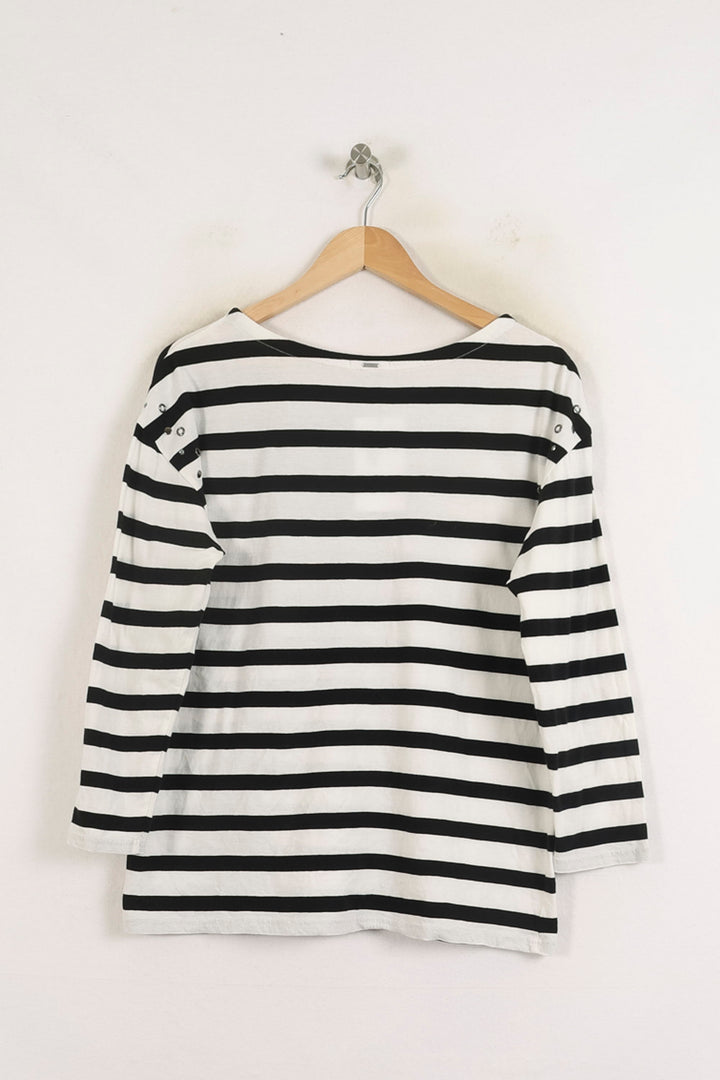 Marinière Noir et Blanc - Taille L/40 de la marque IKKS | PARAD78253 - Vendu par Paradigme - Image 4