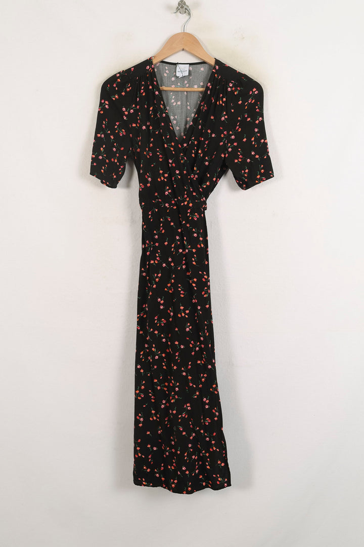 Robe Longue Noire et Fleurie - Taille S/36 de la marque Petite Mendigote | PARAD78262 - Vendu par Paradigme - Image 2