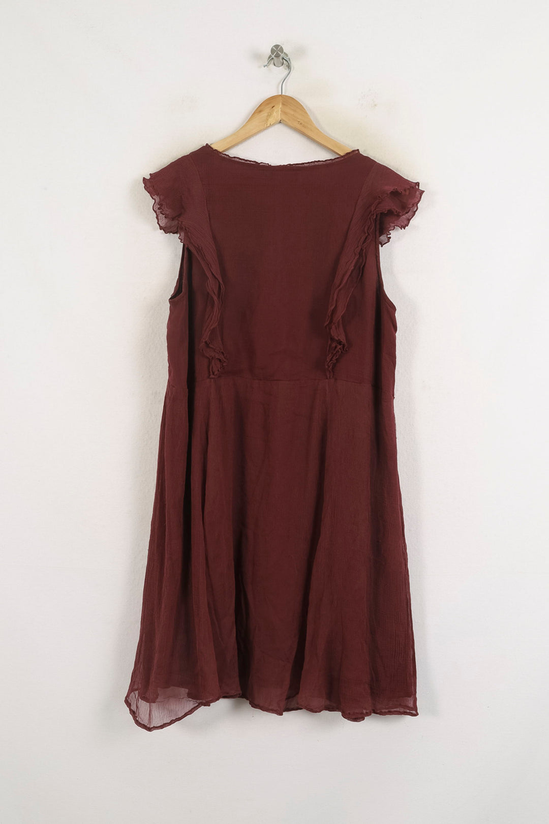 Robe Volantée Bordeaux - Taille XXL/44 de la marque Caroll | PARAD78265 - Vendu par Paradigme - Image 4