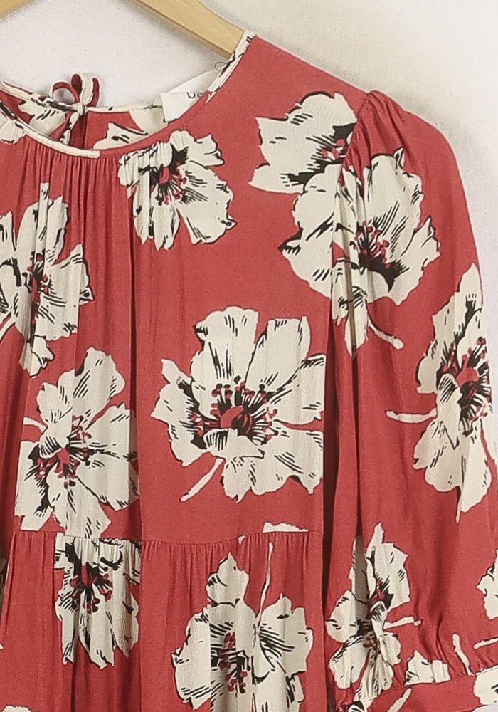 Robe Courte Rouge et Blanche - Taille XS/34 de la marque ba&sh | PARAD78282 - Vendu par Paradigme - Image 3