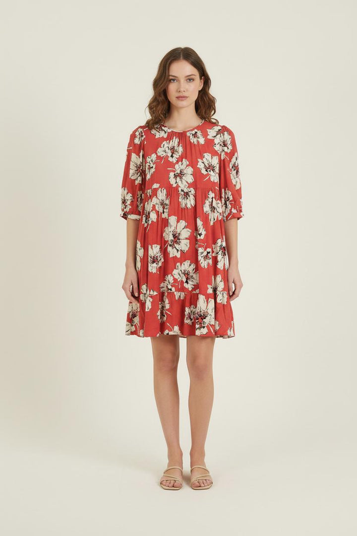 Robe Courte Rouge et Blanche - Taille XS/34 de la marque ba&sh | PARAD78282 - Vendu par Paradigme - Image 1