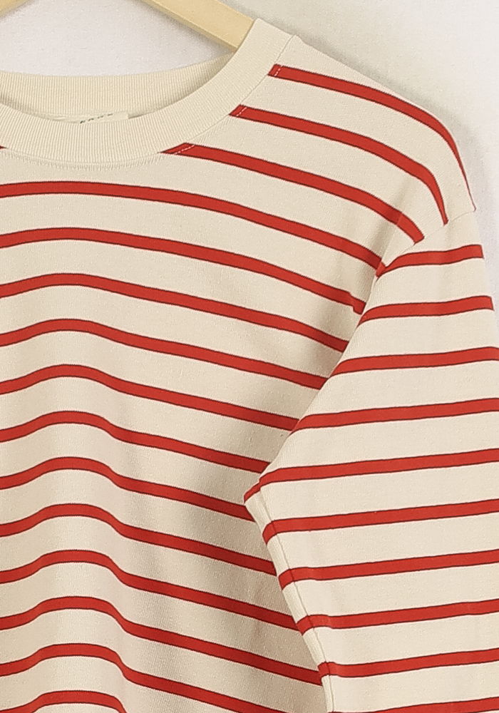 Marinière Écrue et Rouge - Taille L/40 de la marque Sézane | PARAD78284 - Vendu par Paradigme - Image 3