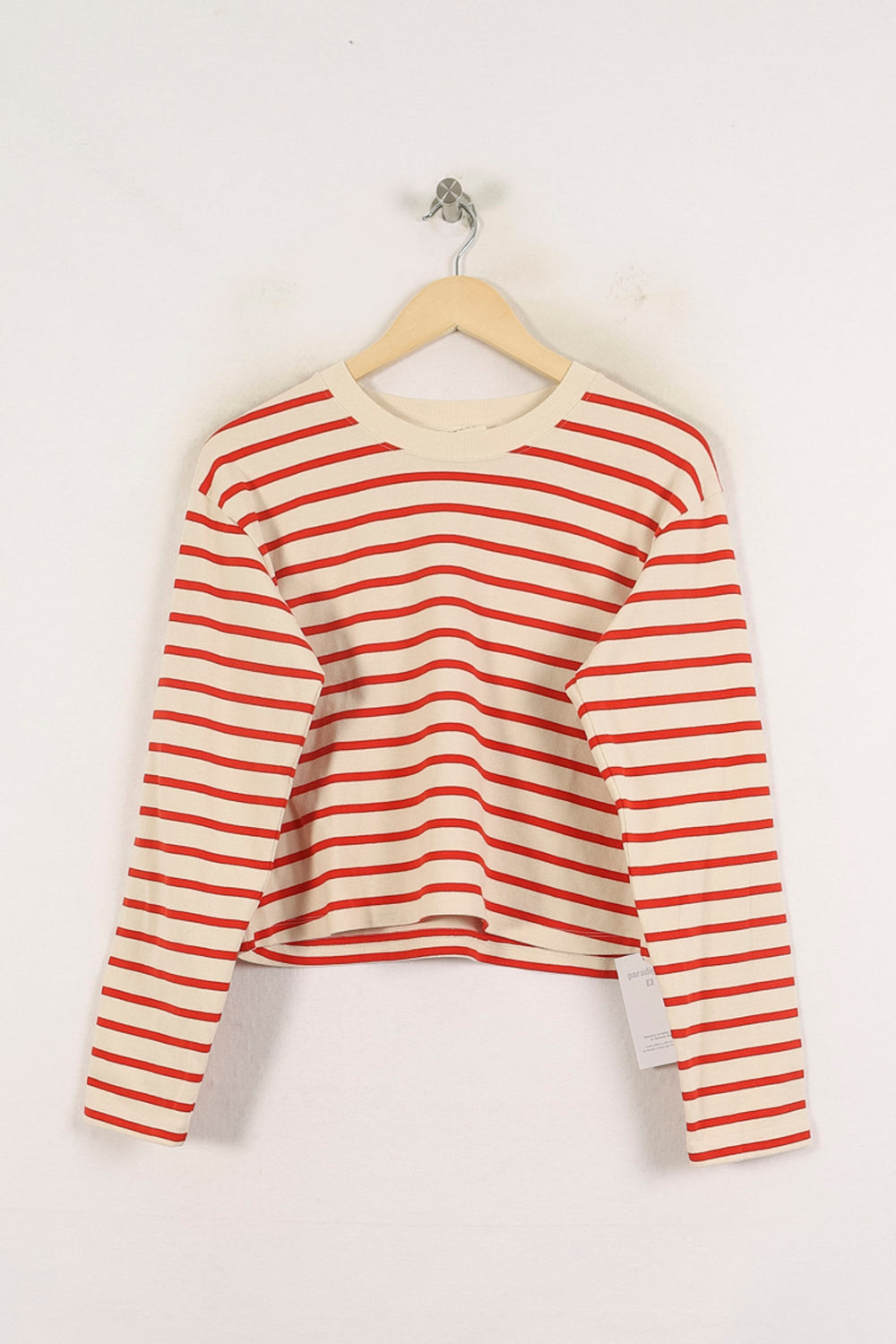 Marinière Écrue et Rouge - Taille L/40 de la marque Sézane | PARAD78284 - Vendu par Paradigme - Image 2