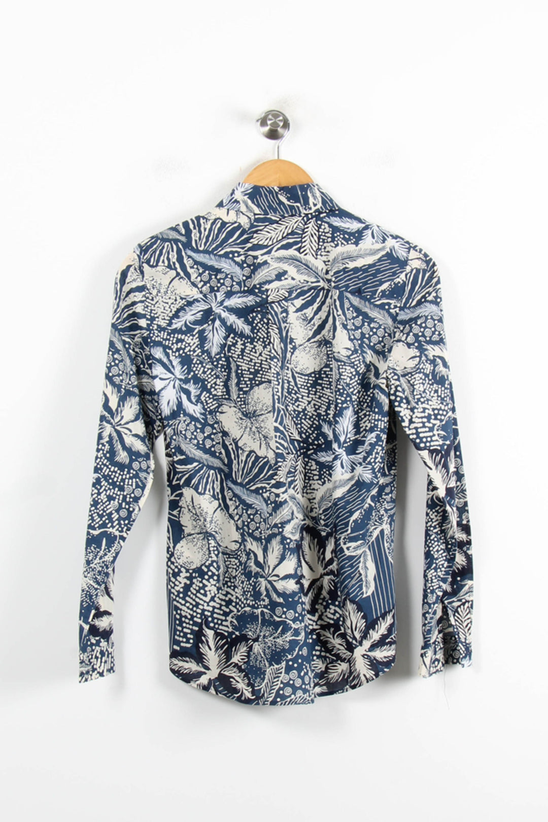 Chemise Imprimée Bleu et Blanc - Taille S/36 de la marque Caroll | PARAD78297 - Vendu par Paradigme - Image 4