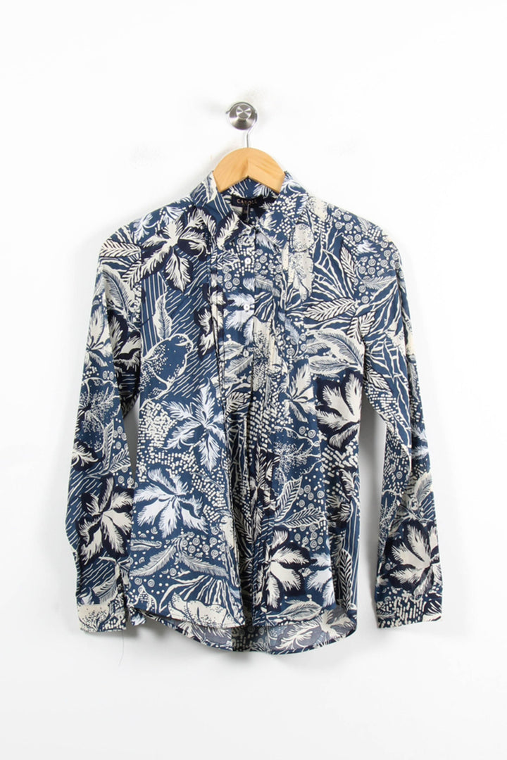 Chemise Imprimée Bleu et Blanc - Taille S/36 de la marque Caroll | PARAD78297 - Vendu par Paradigme - Image 2
