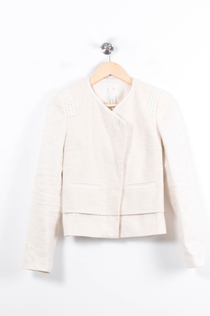 Veste Tailleur Beige - Taille S/36 de la marque Maje | PARAD78304 - Vendu par Paradigme - Image 2