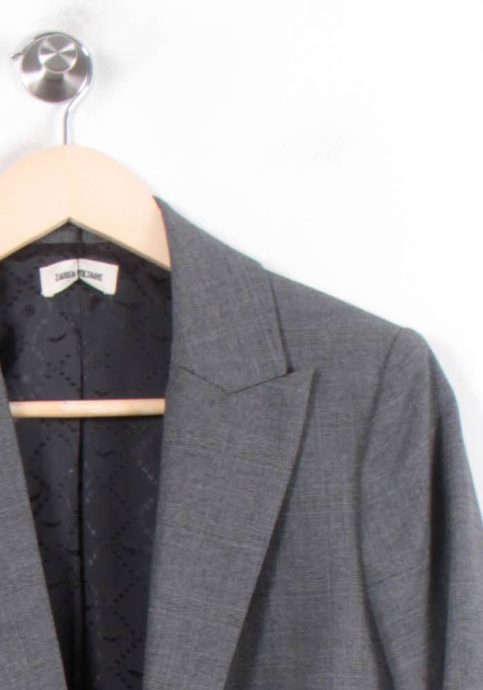 Blazer Gris - Taille S/36 de la marque Zadig&Voltaire | PARAD78306 - Vendu par Paradigme - Image 3