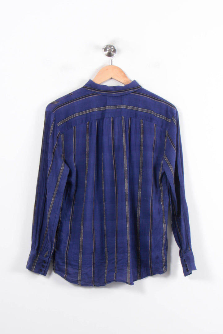 Chemise Bleu à Rayures - Taille S/36 de la marque ba&sh | PARAD78311 - Vendu par Paradigme - Image 4