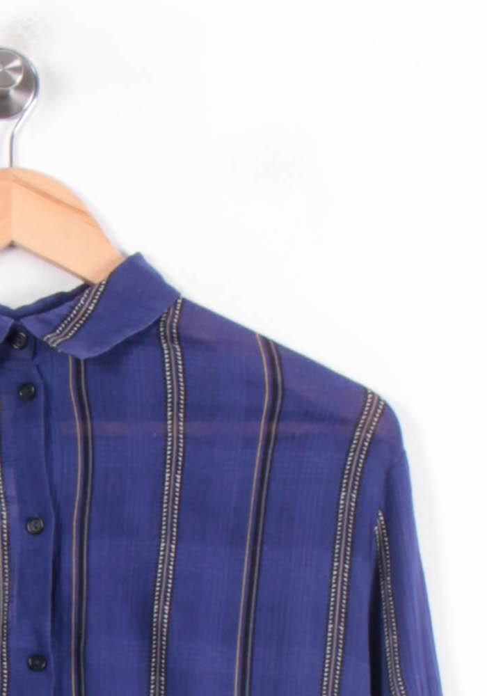Chemise Bleu à Rayures - Taille S/36 de la marque ba&sh | PARAD78311 - Vendu par Paradigme - Image 3