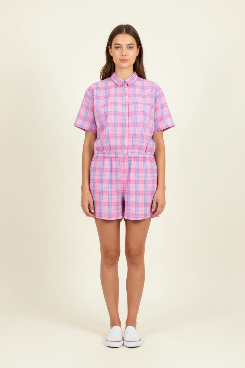 Combishort Rose et Bleu - Taille L/40 de la marque Des petits hauts | PARAD78313 - Vendu par Paradigme - Image 1