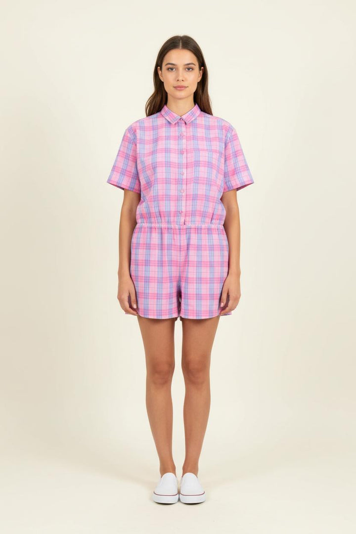 Combishort Rose et Bleu - Taille L/40 de la marque Des petits hauts | PARAD78313 - Vendu par Paradigme - Image 1